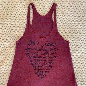 American Apparel Magenta Pink Red Tank Top Medium